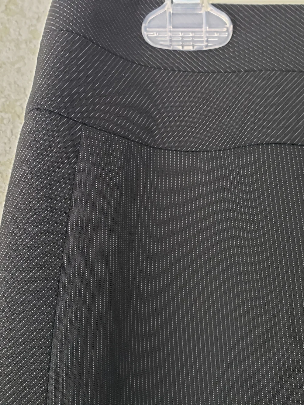 ANTONIO‎ MELANI Black Pencil Skirt Striped Lined  Size 8 Back Slit
